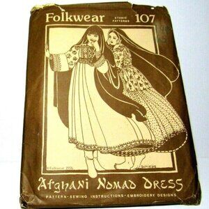 Sewing Pattern Folkwear 107 Afghani Nomad Dress Ethnic LARP Costume Cosplay  975